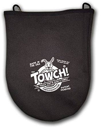 Towch® Disc Golf-Handtuchtasche, 3 bis 5 Disc-Tasche, erhältlich in 11 Farben, Schwarz