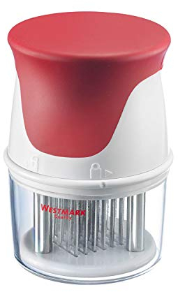 Westmark Steaker with 35 Stainless Steel Blades, Plastic/Stainless Steel, White/Red, 62132260