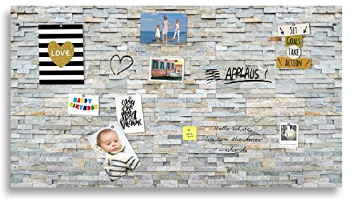 Cuadros Lifestyle Markerboard/Magnettafel/Whiteboard aus Acrylglas | Verschiedene Größen | Steinoptik | inkl. Boardmarker und 10 Supermagneten, Größe:200x100 cm