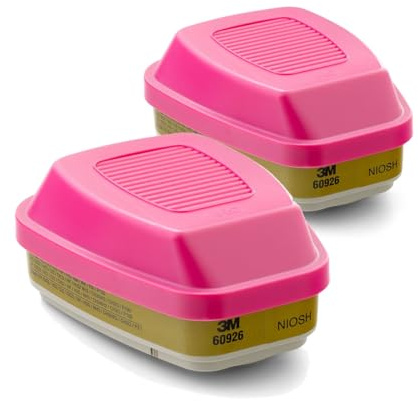 3M Multi Gas/Vapor Cartridge/Filter 60926, P100 Respiratory Protection (Pack of 2)