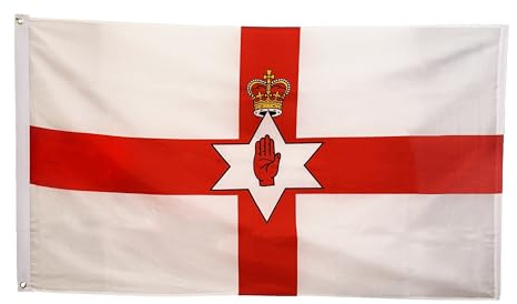 Flagtex Bandera de Irlanda del Norte de nailon 210D resistente con ojales de 150 cm x 90 cm