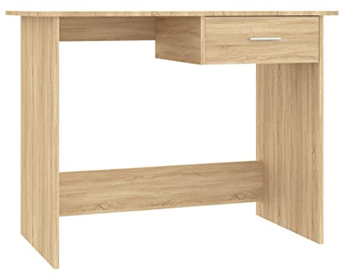 vidaXL Schreibtisch mit 1 Schublade Computertisch Arbeitstisch Bürotisch PC Tisch Laptoptisch Büromöbel Sonoma-Eiche 100x50x76cm Holzwerkstoff
