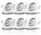 B.K.Licht - 6er Set LED Einbaustrahler 230V schwenkbar, warmweiße Lichtfarbe, Lochmass 68mm, flach, LED Spot, Deckenspots, Spots, Einbauleuchten, Einbauspots, Deckenstrahler, 90x24 mm, Weiß