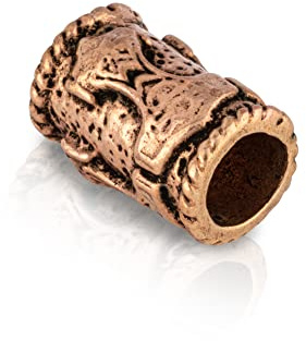 NKlaus Bartperle Bronze, 13 x 9 x 1,4mm, 2,4 g, 5,6mm, keltisch, 1 Stück | Wikinger; Mittelalter; Innendurchmesser: 5,6mm