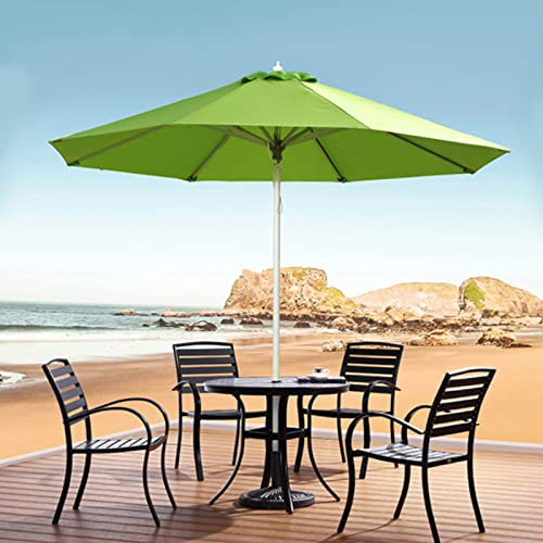 Sonnenschirm Outdoor Wasserdicht Strandschirm Aluminium Regenschirm Marktschirm Sonnenschutz Schirm Terrassenschirm Für Strand-Pool-terrasse (Basis Nicht Enthalten),Green-3m