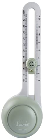 Loveria Kreisschneider Papier Verstellbar | 2 Ersatzklingen | Kreise von 9,5-32 cm ausschneiden | Für Papier von 120g/m² bis zu 360g/m² | Einfache Handhabung | Circle Cutter zum Basteln