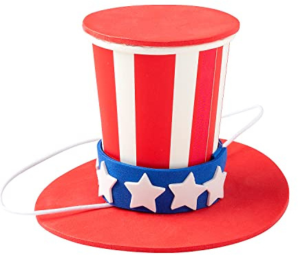 Fun Express Uncle Sam Hat Craft Kit, Makes 6