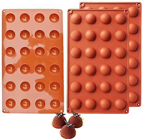 3 Stück Silikonform Halbkugel, 5/6/15/24 Löcher Silikonformen Backen, Silikon Backform, Silikonform Schokolade, für Pudding, Kuchen, Gelee, Dome-Mousse