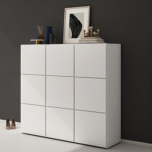 doporro Scarpiera Portascarpe 135x36x120 cm Salvaspazio con 18 Ripiani