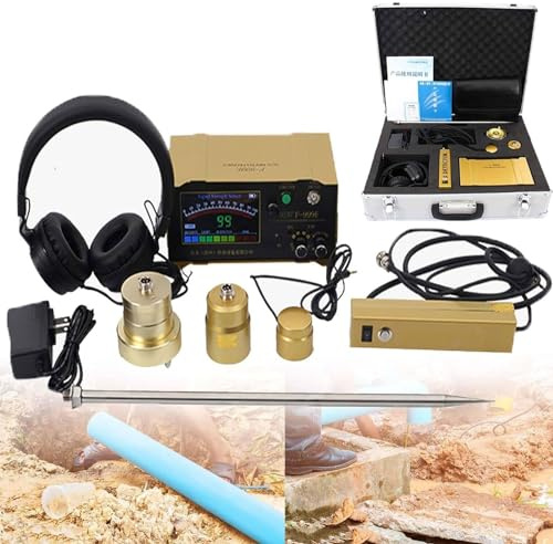 Oiyekntd Détecteur de Fuite d'eau Souterrain Professionnel, capteur géophone de Fuite électrique intérieure et extérieur, capteur de Fuite d'eau précis et fiable pour tuyaux - 3 mètres de Profondeur