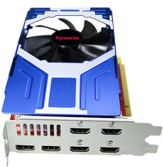 Xynsviu Radeon RX580 8G Graphics Card, with 6 HDMI Monitor Graphics Card,Computer PC GPU GDDR5 128 Bit DirectX 12 PCI Express X16 3.0, 6 Port Video Cards (AMD RX580 8G 6HDMI)