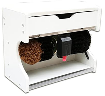 Cireuse à Chaussures électrique, Cirage à Chaussures à Induction entièrement Automatique, Polissage mécanique et Brosse d'éclaircissement avec boîte de Rangement pour brosses à Chaussures de