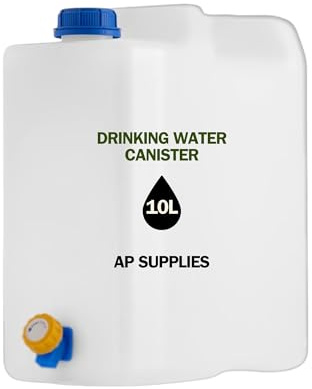 AP Supplies Plastic Water Carrier Container with Tap, Portable Jerry Can - Ideal for camping, caravan, travel,picnics, outdoor,party easy access for drinking water