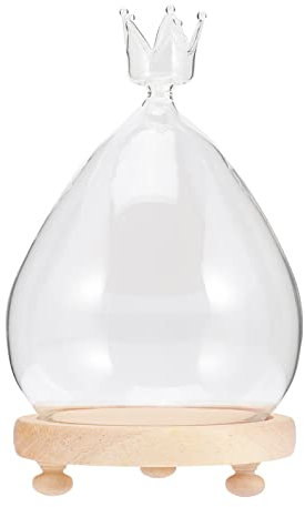 PRETYZOOM Glaskuppel Mit Sockel Elegantes Tischmittelstück Für Die Inneneinrichtung Cloche-glaskuppel Für Sammlerstücke