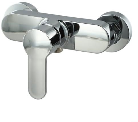 Hasaller Ensemble de robinet de douche mural en alliage de zinc pour salle de bain mitigeur de douche pour salle de bain robinet d'eau froide et chaude à levier unique pour salles de bains