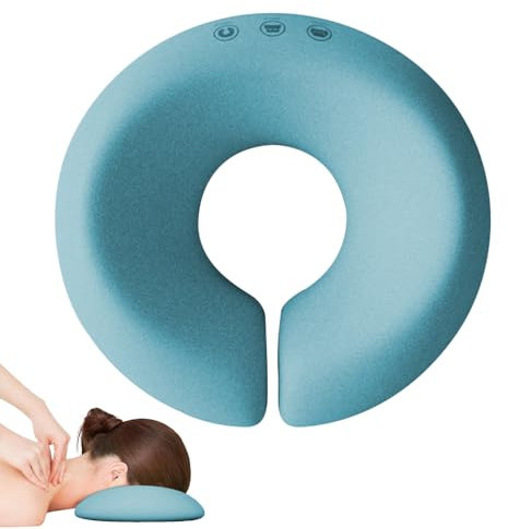 Afenau Massage Pillow Face Down, Prone Pillow Massage Headrest for Bed, Comfortable Beauty P-illow, Ergonomic Face Cradle Cushion for Spa, Salons (Blue)