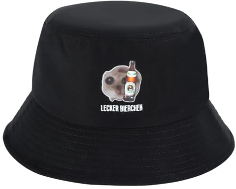 Yoljun Fischerhüte, Outdoor Hut, Sonnenhut Mit Bier Motiv, Verstellbarer Sommerhut Für Herren Und Damen, Party Accessoire Und Strand