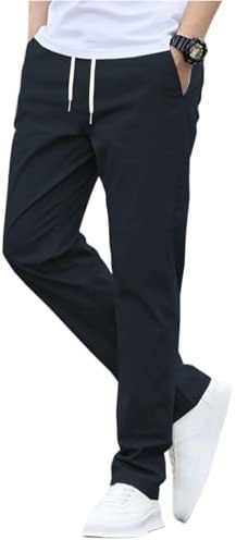 TOFOTL Pantaloni Idrorepellenti Uomo Tecnoflex Vestiti da Lavoro Leggeri Baggy Tute Yoko Leggero Estivi Eleganti con Tasche a Scomparsa Forti Taglie Pantaloni Uomo 04-Marina XXL
