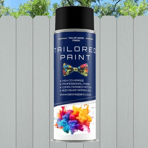 Water Based Fence Aerosol Spray Paint – All-Purpose Exterior Aerosol for Wood – Quick-Dry, Low Odour, Weather-Resistant Finish And Durable - Ideal For Touch Up Wood and Fences (Light Grey)