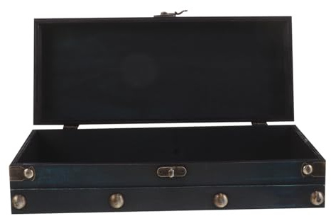 UAUWBRZ Cassa del tesoro in legno Scatola di monili Vintage Scatola di Immagazzinaggio Decorativa Scatola di Immagazzinaggio Trinket Organizzatore