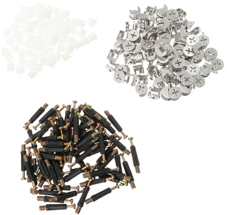 Alipis 75 pezzi Connettori in Zinco per Mobili Fissaggio Laterale Robusto con Espansibili per Giunzioni Mobili Montaggio e Smontaggio Facile e