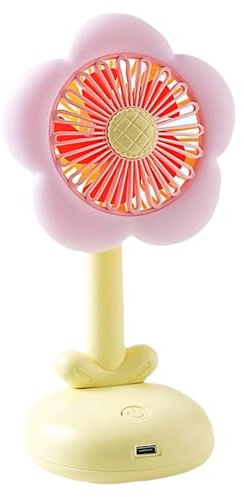 Ventilador de mesilla de noche, ventilador de mesa para refresco, dispositivo USB recargable con luces nocturnas para interiores y exteriores, viajes, camping, para dormitorio, oficina, escuela, viaje