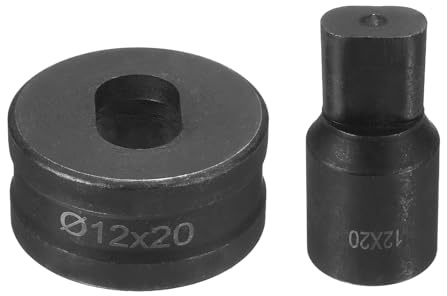 QUARKZMAN Idraulica per Perforazione Matrice per Fori Ovali 12mm x 20mm Punzoni Idraulici in Acciaio 40Cr Kit per Punzone per Metallo Elettrica CH70 Pressa Idraulica, Nero