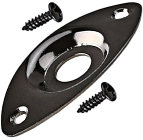 Steckdosenplatte für E-gitarren, Schwarze Metallausführung, Gt19 | Austausch für E-gitarre und Bass, 1 Satz, Glatte Oberfläche, Hohe Empfindlichkeit