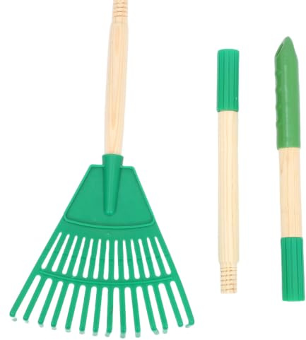 PERSELOSO Rastrello Plastica con 14 Denti e Manico Staccabile per Giardinaggio Versatile e Facile da Riporre la Pulizia di Foglie e Detriti in Aiuole e Parchi