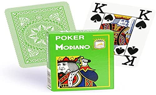 MODIANO Texas Poker 4 Jumbo Index verde chiaro - Carte da gioco Texas Poker 300486