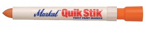 Markal 61071 Quik Stik Twist Long-Lasting Solid Paint Marker, Orange (Pack of 12)