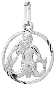 NKlaus Acuario signo zodiacal plata de ley 925 15mm colgante horóscopo 9171