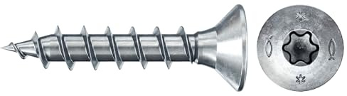 FISCHER, Power-Fast II, caja de tornillos especiales para madera 3x12 mm, para atornillado de maderas, conexión de maderas macizas o fijación de piezas a la madera,200 ud