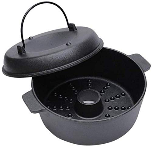 Sartén Multifuncional Para Hornear Sartén De Camote Asado, Asador De Nueces De Papa, Hierro Fundido, Parrilla Para Barbacoa, Olla Para Cocinar, Sartenes Para Barbacoa En Casa, Para Bistec, Carne, Cast