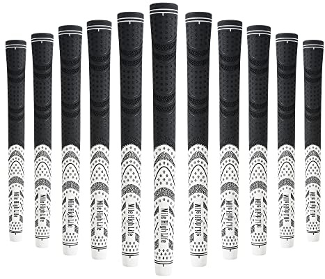 Mile High Life Golfgriffe, 13 Stück/3 Stück, Allwetter-Golfschlägergriffe aus weichem Gummi, hohe Stoßdämpfung, verbesserte Traktion, Standard, mittlere und Jumbo-Größe (Kern 1,5 cm - 1,5 cm)