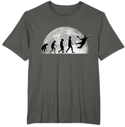 Giocatori di Pallamano Evoluzione Luna Palla a Mano Handball Maglietta