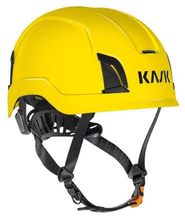 KASK Skyddshjälm ZenitH X, bygghjälm, klätterhjälm, arbetshjälm, vridhjul, EN397, EN50365, EN12492, färg: gul