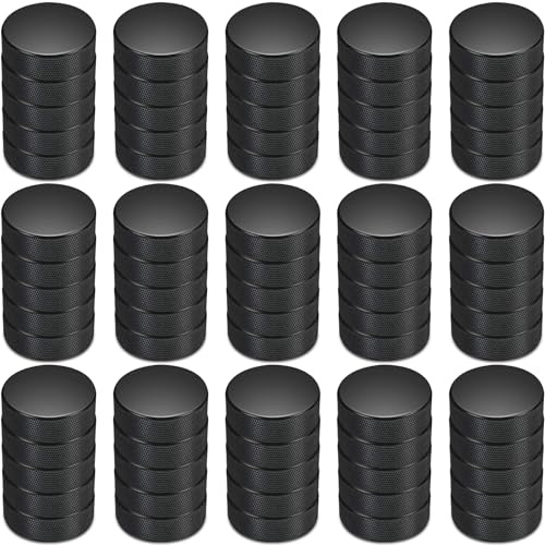 Wettarn 20 Pcs Foam Ice Hockey Pucks Indoor Knee Hockey Pucks with Mesh Bag for Kids Adults Practicing and Classic Training Official Regulation Diameter 3 (Black)