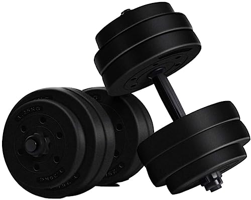 Kurzhanteln Hanteln Hantel Mit Verstellbarem Gewicht, Hantel Für Herren, Fitnessgeräte, Hantel Mit PVC-Überzug, 2-in-1-Haushalts-Langhantel Hantel Workout (Size : 20kg(10kg*2))