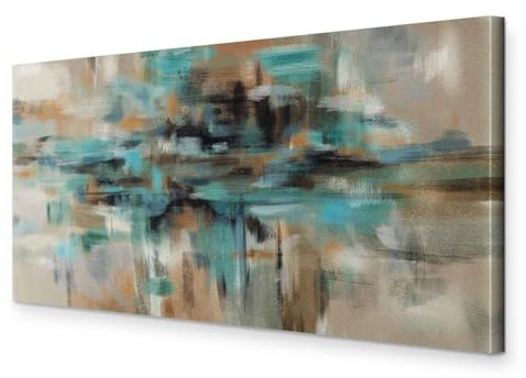 murando - Akustikbild Abstrakt 120x60 cm Bilder Akustikschaum Hochleistungsschallabsorber Schallschutz Leinwand 1 tlg Wandbild Raumakustik Schalldämmung - See a-A-10080-b-a