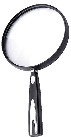 Große Lupe, 10-fache Handleselupe mit Glas for Lesen von Büchern, Zeitungen, Insekten und Beobachtung (Size : L)