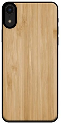 Coque adaptée pour Smartphonica Étui de téléphone pour iPhone Xr avec aspect bois - Coque arrière en bambou en bois synthétique - Marron/Bois artificiel;TPU/Back Cover