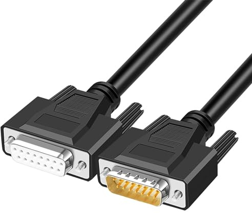 PENGLIN 3 Meters DB15 RS232 15 Poliger Serielles Verlängerungskabel, | stecker zu Buchse D-SUB 15 Pins Steckverbinder 28AWG(0.0804mm²)