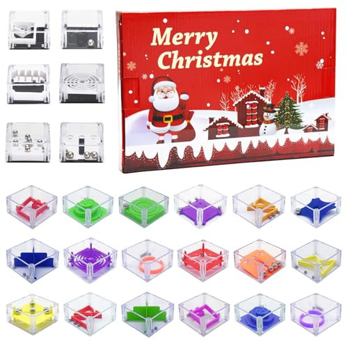 Calendrier de l'Avent 2025, jeux de patience pour adultes, calendrier de Noël 24 jours, cadeaux de Noël, calendrier de Noël 2025, mini jeux de puzzle, cadeaux de Noël