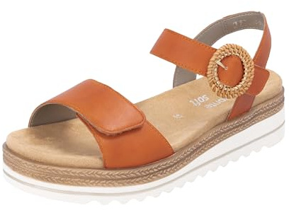 Remonte Damen D0Q52 Keilsandaletten, orange 39, 36 EU