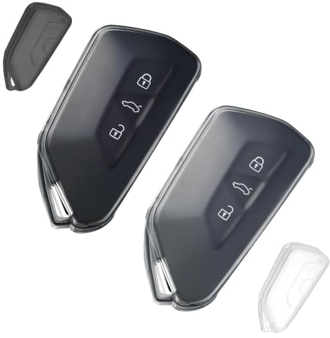 Schlüsselhülle Autoschlüssel Hülle für VW, Transparent TPU Schlüsselcover