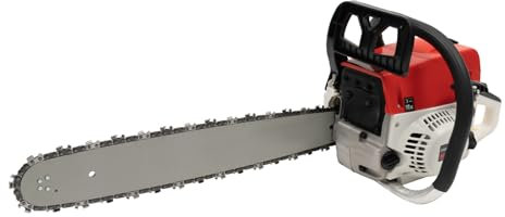 MEHOOSPVN 20 Petrol Chainsaw 52CC 2-Stroke Gas-Powered 2.0KW Cutting Wood Gas Sawing 20 Inch Chainsaw Chain, 7500rpm High Speed with a Hand-Pull Spring-Loaded Starter Handle