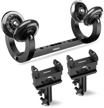 PROAIM Polaris Monorail Camera Slider Dolly mit 2 x Rohrschellen Overhead Gimbal Rig Fits Ø 38-48mm Speed Rail Payload 30kg/66lb Klemmt an Baby/Junior Light Stative (P-MNRL-01)