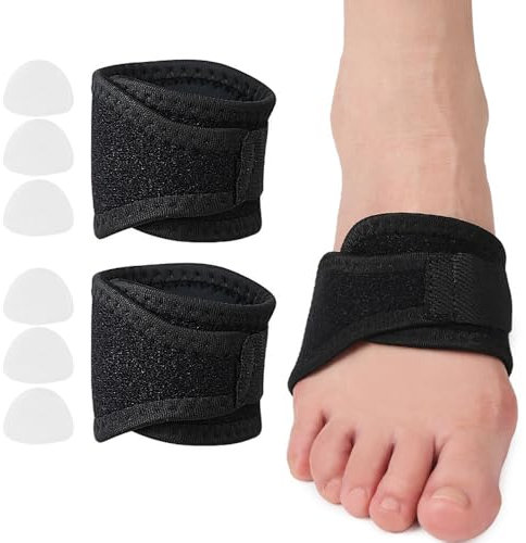FDEETY Fascia Elastica Supporto Arco Plantare Regolabile Cuscinetto Compressione Piede Sollievo Dolore