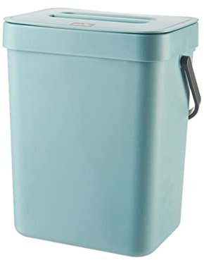 Poubelle à compost pour comptoir de cuisine, petite poubelle suspendue avec couvercle sous l'évier, poubelle de cuisine, poubelle de cuisine, porte d'armoire, poubelle de recyclage, 4 couleurs